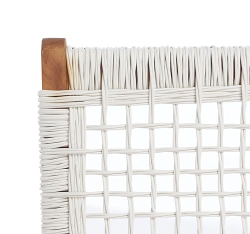 SAFAVIEH Casella White Woven Patio Set, view 5
