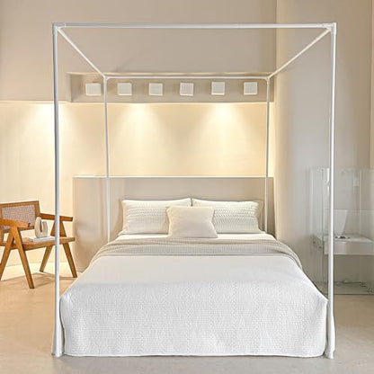 AIKASY Premium Canopy Bed Frame Posts for Queen Size Beds, Sturdy Metal Poles, view 3