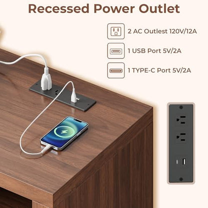 3-Tier Record Player Stand with Charging Station, Vinyl Storage, view 6