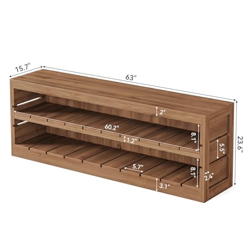 63-Inch Solid Wood TV Stand, view 3