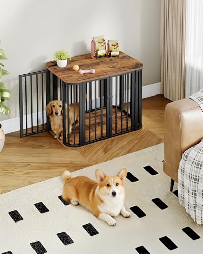 31.5'' M Dog Crate Furniture, Wooden Dog Kennel Indoor Dogs Cage, view 4
