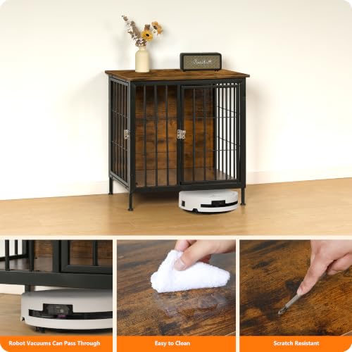 26.5" Heavy Duty Dog Crate Furniture, Dog Kennel Furniture Indoor, view 6