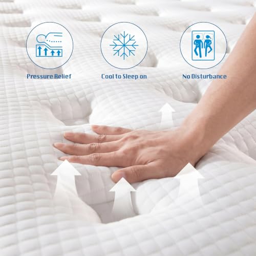 Full Size Mattress, 10 Inch Cooling Hybrid Full Mattress in a Box, view 4