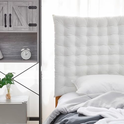 Rainha Cushion Tufted College Headboard - White Velvet