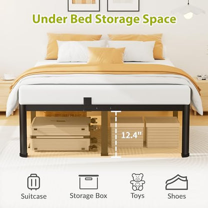 14 Inch Full Metal Bed Frame with Rounded Leg, Mattress Stopper, view 6