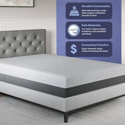 Queen Mattress 12 Inch, Cooling Gel Memory Foam Mattress in a Box, Soft Feel, view 5