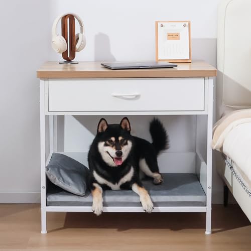 Multi-Functional Dog Bed End Table with Storage Drawer, view 4