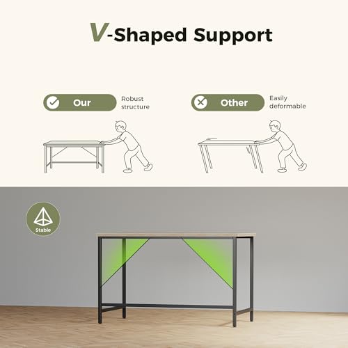 48 inch Computer Desk, Gaming Desk for Small Spaces, Modern Simple Style Table for Home Office, Study Student Writing Table