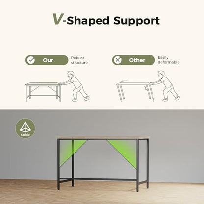 48 inch Computer Desk, Gaming Desk for Small Spaces, Modern Simple Style Table for Home Office, Study Student Writing Table