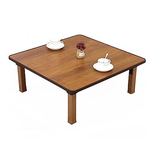 Japanese-Style Square Folding Tea Coffee Table, Low Table, Dining Table, Study Table, Small Desk, for Tatami Sitting On The Floor Bedroom Bay Window Tea Room (Size: 70x70cm)
