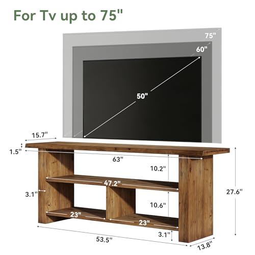Solid Wood TV Stand for TVs up to 75 Inch, view 3