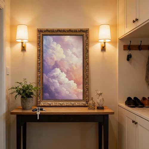 Pastel Cloud Wall Art Dreamy Cotton Candy Sky Canvas Prints Romantic Sunset Clouds Poster Living Room Aesthetic Room Decor Cute Cozy Bedroom Aesthetic Pictures Apartment Wall Decor Preppy Room Decor