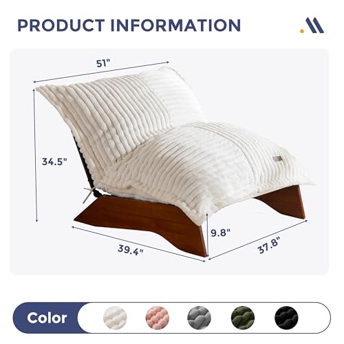Adjustable Living Room Chair, 3-Position Bean Bag Chair with Frame, view 3