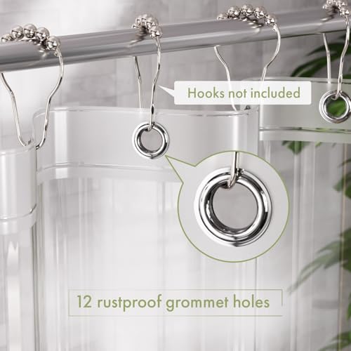 Shower Curtain Liner, 72x72 Clear Shower Curtain Liner, view 4
