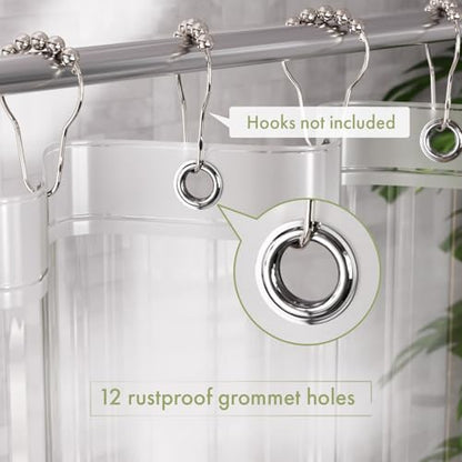 Shower Curtain Liner, 72x72 Clear Shower Curtain Liner, view 4