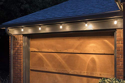 LED Bistro Outdoor String Lights, 48ft, 24 Shatter Resistant Lifetime Bulbs, 2200K Warm White, Weather Resistant, Indoor/Outdoor, Commercial Grade, Perfect for Backyard, Porch, Patio, 38357