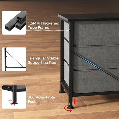 TV Stand for Living Room with Storage, Media Console Table Fit 75" TV, view 7