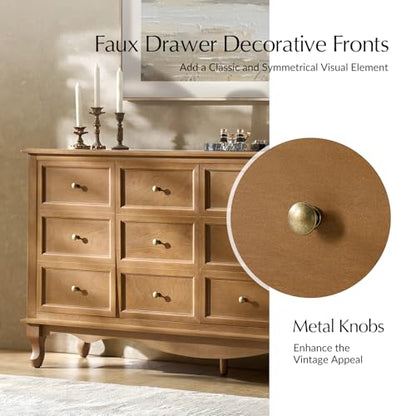 Transitional Solid Wood Sideboard with Adjustable Shelves, view 7