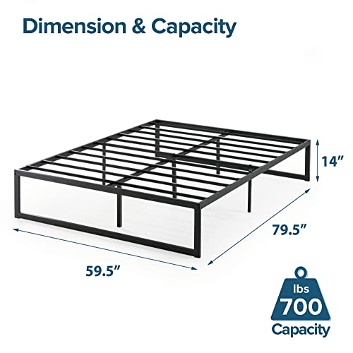 Abel Metal Platform Bed Frame / Mattress Foundation with Steel Slat Support /, view 3