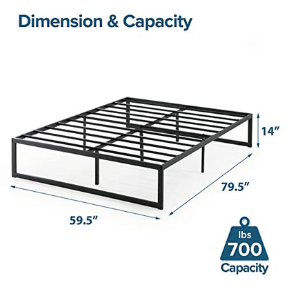 Abel Metal Platform Bed Frame / Mattress Foundation with Steel Slat Support /, view 3