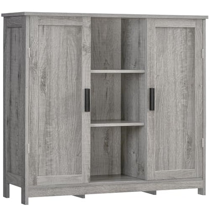 Storage Cabinet with 2 Doors and 4 Adjustable Shelves, view 2
