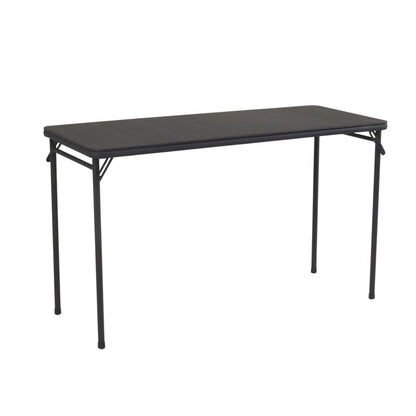 20" x 48" Vinyl Top Folding Table, Black