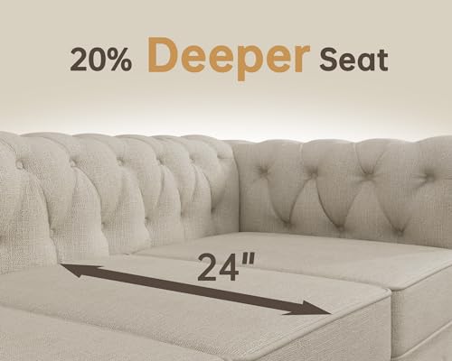3 Piece Classic Chesterfield 6-Seater Set, view 5