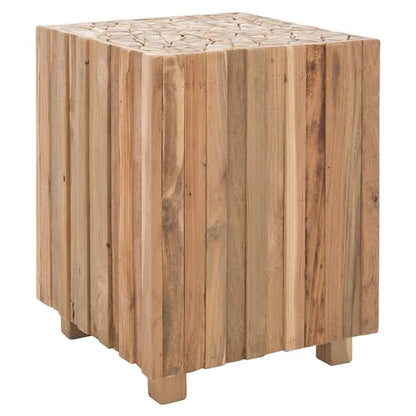 Safavieh Home Collection Richmond Medium Oak Square End Table, White