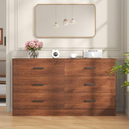 Wood Dresser for Bedroom, 6 Drawer Double Dresser, view 7