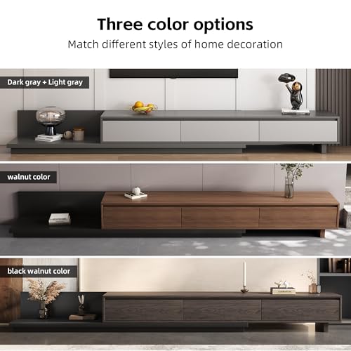 Mid-Century Modern Expandable TV Stand，79" to 130" Adjustable, view 6