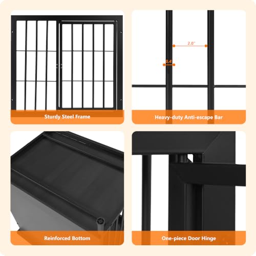 26.5" Heavy Duty Dog Crate Furniture, Dog Kennel Furniture Indoor, view 5