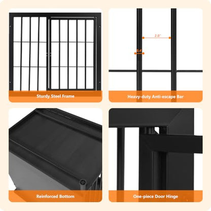 26.5" Heavy Duty Dog Crate Furniture, Dog Kennel Furniture Indoor, view 5