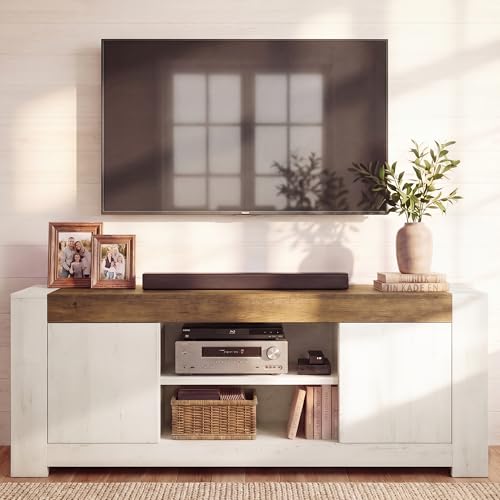 TV Stand with Storage, Farmhouse Entertainment Center for 65'' TV, view 3