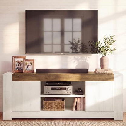 TV Stand with Storage, Farmhouse Entertainment Center for 65'' TV, view 3