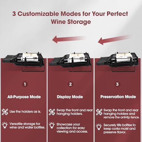 Stackable Countertop Wine Rack, 12 Wine Bottles Holder for Inside Cabinet, view 5
