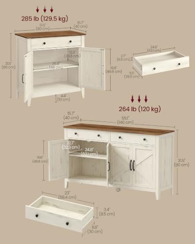 Farmhouse Buffet Cabinet and Coffee Bar Bundle, view 3