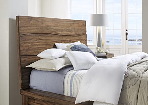 Solid Wood Platform Bed, California King, Ocean - Natural Sengon