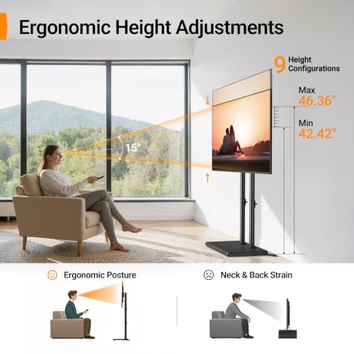 Universal Floor TV Stand for 32–75" TVs up to 110 lbs, view 7