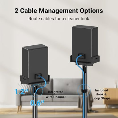 Universal Speaker Stands for Surround Sound -Height Adjustable Extend 33.3”to, view 7