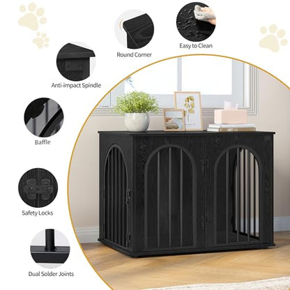 31.5'' Dog Crate Furniture,Dog Kennel Indoor for Small/Medium Dogs, view 8