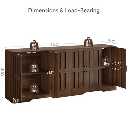 Modern Farmhouse Buffet Cabinet with Storage, view 3