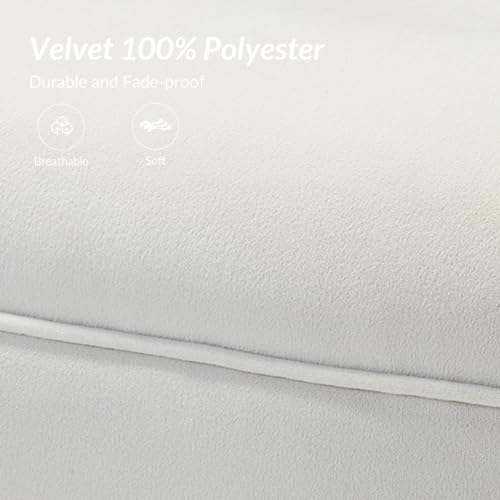 Modern Velvet Vanity Chair with with Solid Wood Legs, Upholstered Vanity Stool with Low Back, Small Makeup Chair Home Decor for Bedroom Living Room Dressing Table, Women Girls