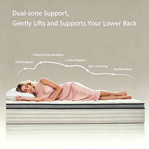 12 Inch Queen Mattress in a Box, Medium Firm Hybrid with Pocket Springs, view 6