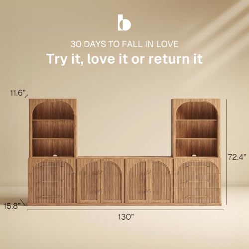 6-Piece Modular TV Stand Set, 2 Sideboards with Drawers, view 3