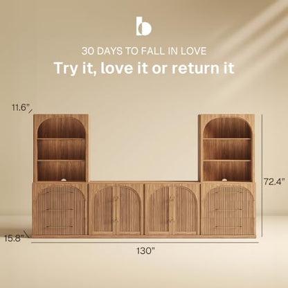 6-Piece Modular TV Stand Set, 2 Sideboards with Drawers, view 3