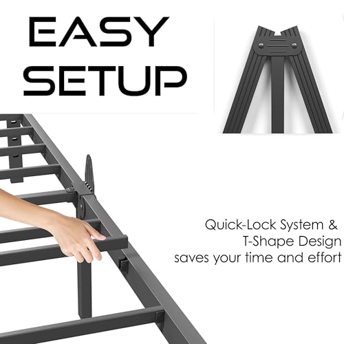 14 Inch Metal Full Bed Frame Mattress Anti-Slip Design, No Box Spring Needed, view 7