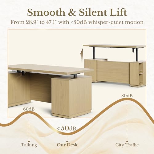 Standing Desk with File Cabinet, view 4