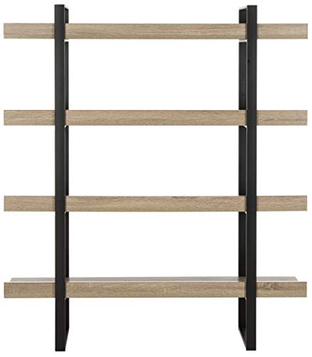 Safavieh Home Collection Melissa Retro Mid Century 4 Tier Etagere, Oak and Black, Large