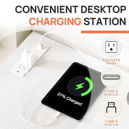 L Shaped Gaming Desk with Power Outlets, view 5