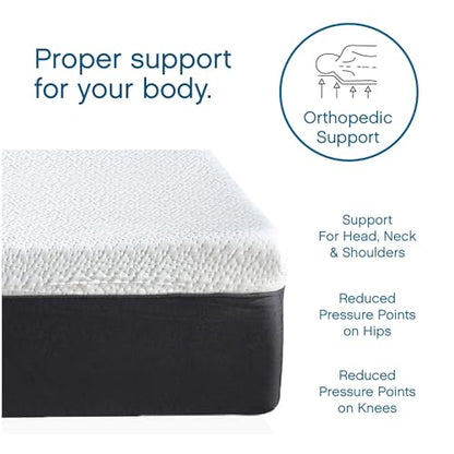 12 Inch Twin Mattress, Cooling Gel Memory Foam Mattress in a Box, view 7